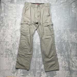 Wrangler All Terrain Gear Mens Tan Cargo Pants Straight Leg Size 30x32